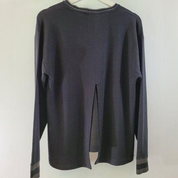 Rag & Bone Long Sleeve Split-Back Top - Picture 1 of 5